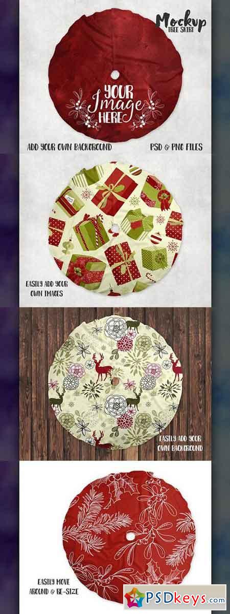 Christmas tree skirt mockup 1519217