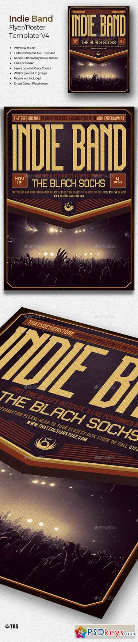 Indie Band Flyer Template V4 20098693