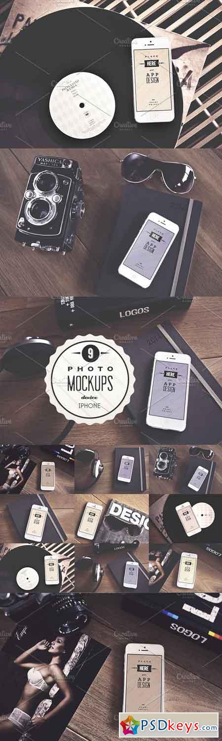 9 Real iPhone photo mockups 43990