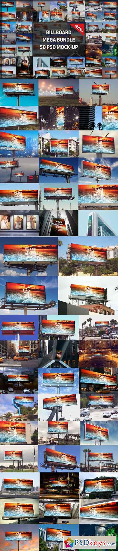 50 Billboard Mock-up Mega Bundle#1 1608534