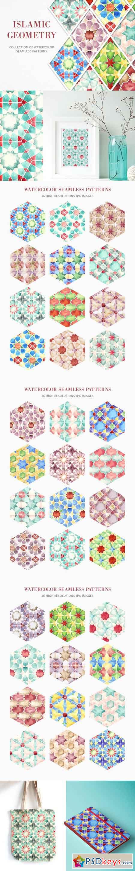 Islamic Geometric Seamless Patterns 1613134