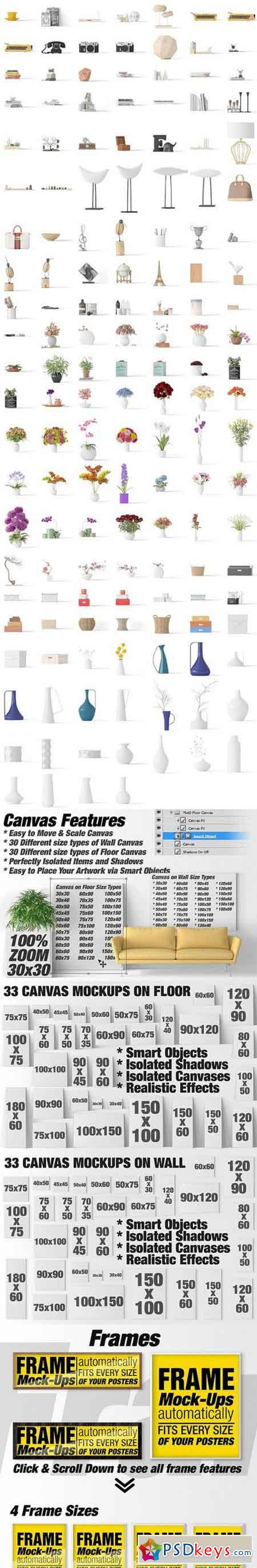 Canvas Mockups - Frames Mockups v 37 1502920