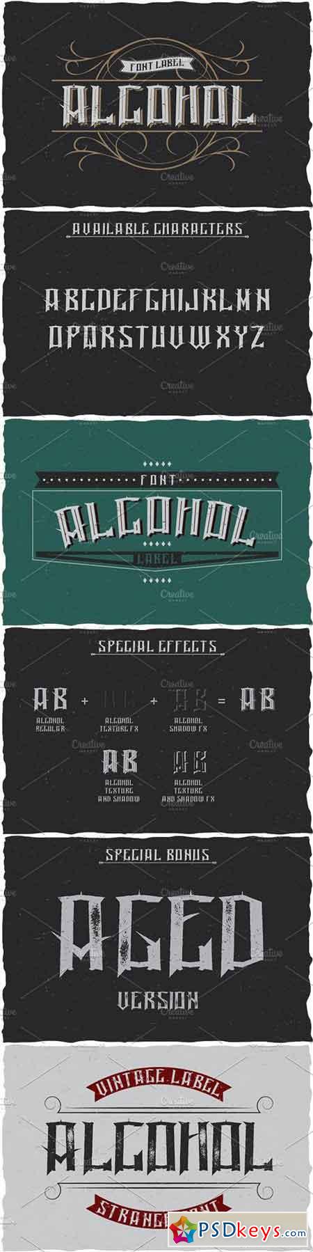 Alcohol Vintage Label Typeface 1518979