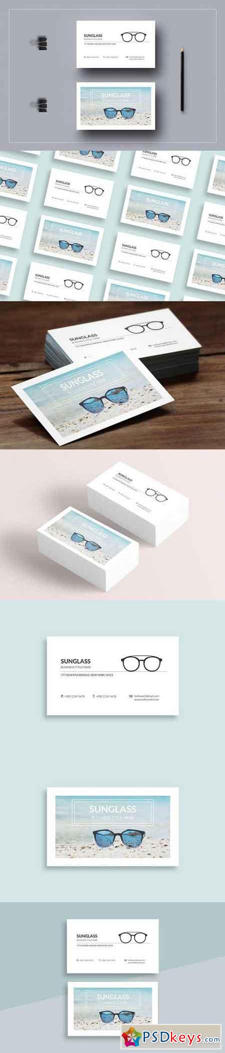 Sun Glass Business Card Template 1529432