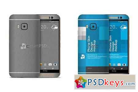 HTC One M9 Mobile Skin Case Mockup 1286635