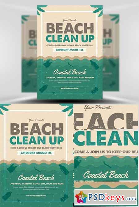 Beach Clean Flyer Template