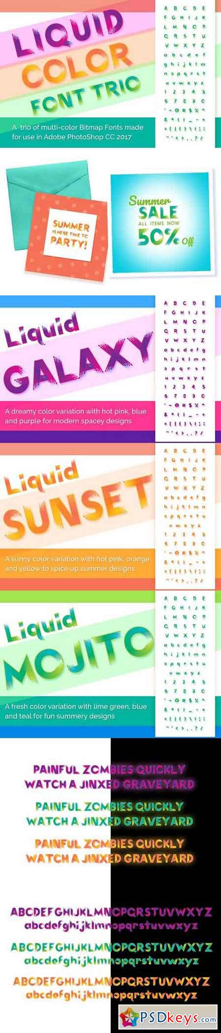 Liquid Color Font Trio 1519495