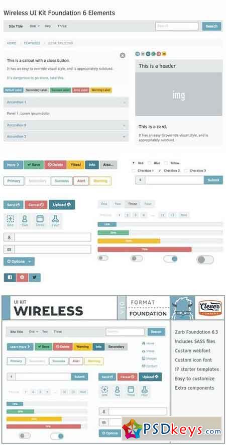 Wireless- Foundation UI Kit 1308635