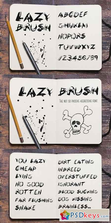 LazyBrush font 1309855