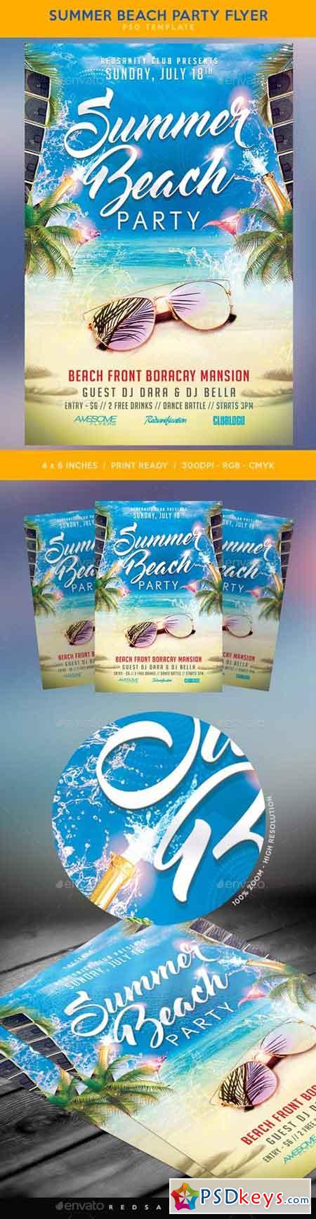 Summer Beach Party Flyer 19922739