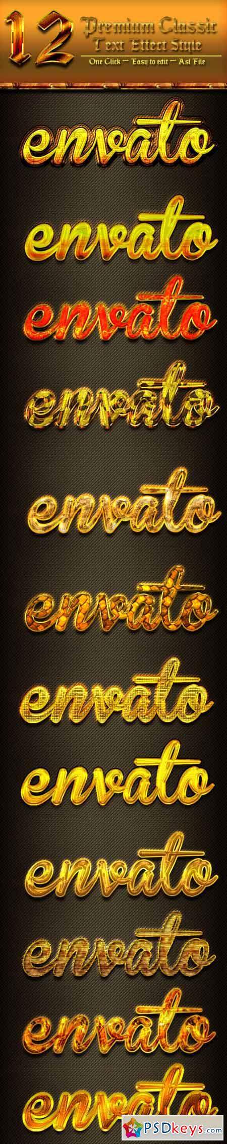 12 Photoshop GOLD Text Effect Styles Vol 26 20167018