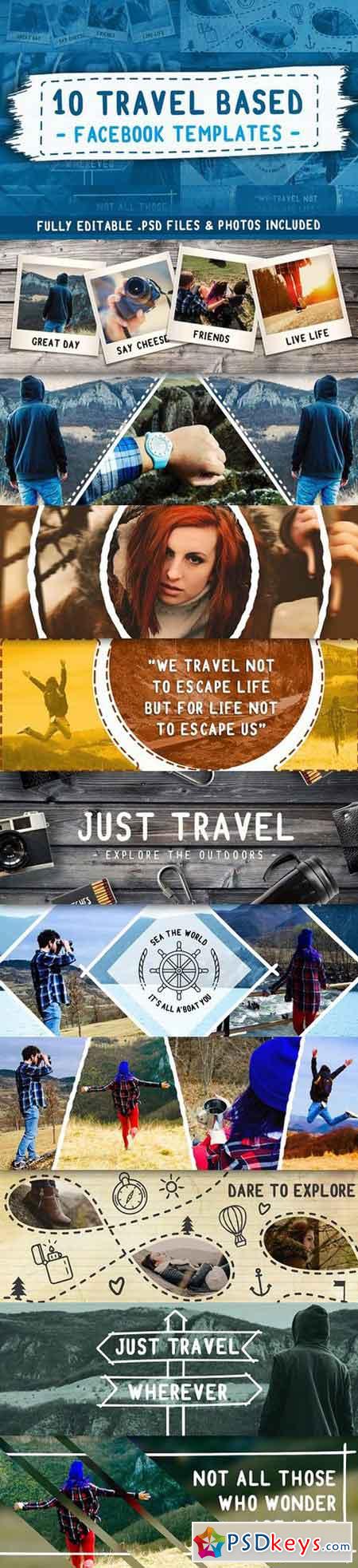 Travel Based PSD Facebook Templates 1546000