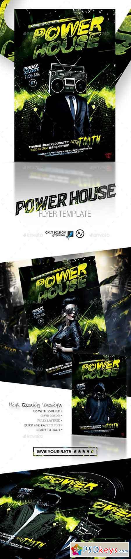 Power House Flyer Template 15672358