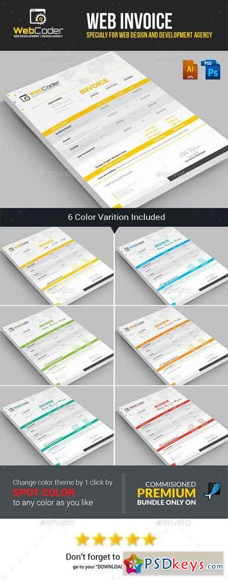 Web Coder Web Design Agency Invoice Template 11812833