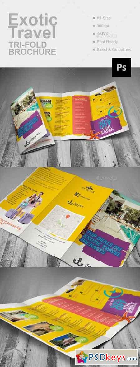 Exotic Travel Tri-Fold Brochure 12756092