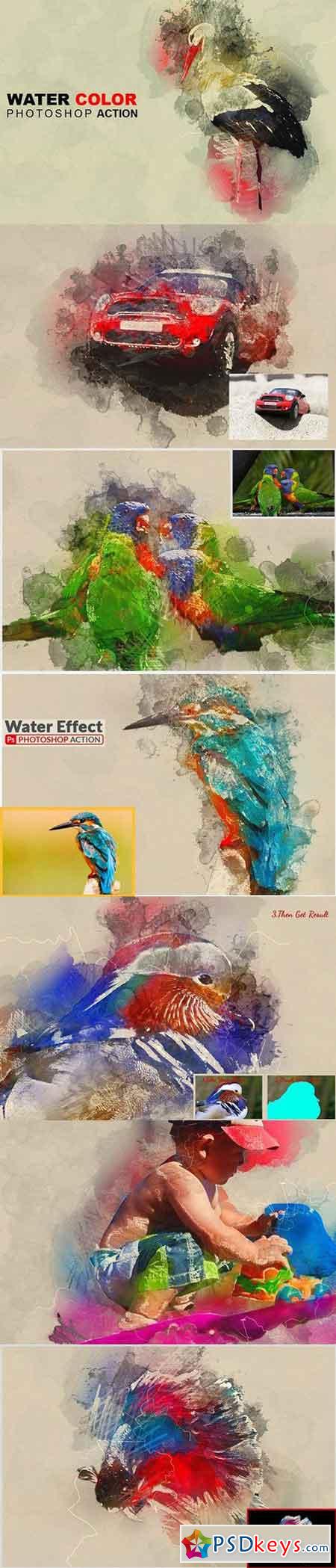 Water Color Photoshop Action 1573158