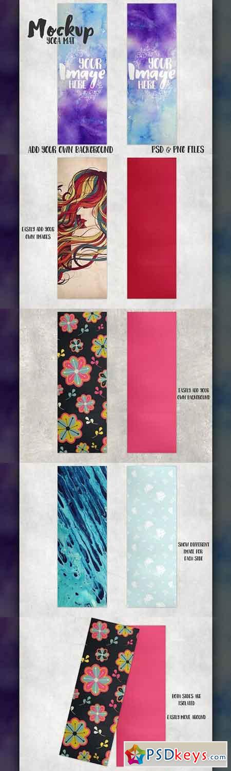 Two sided Yoga Mat Mockup 1563854