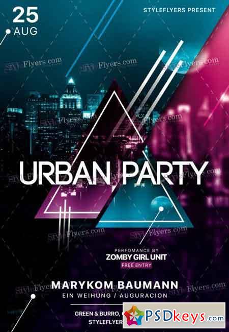 Urban Party PSD Flyer Template 3