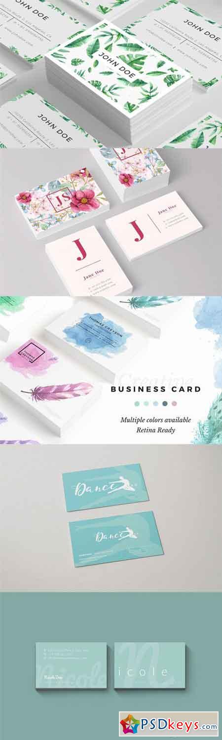 5 Business Cards Set