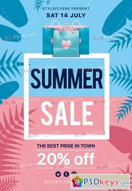 Summer Sale PSD Flyer Template 2