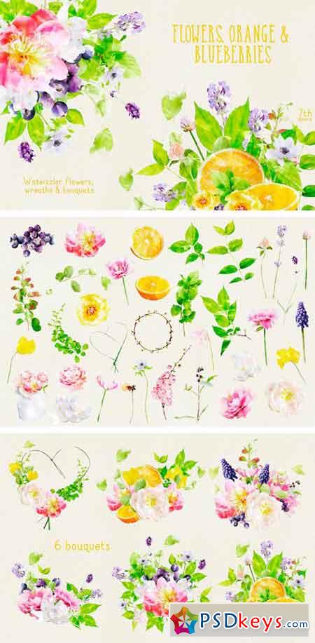 Watercolor Flowers 1604997