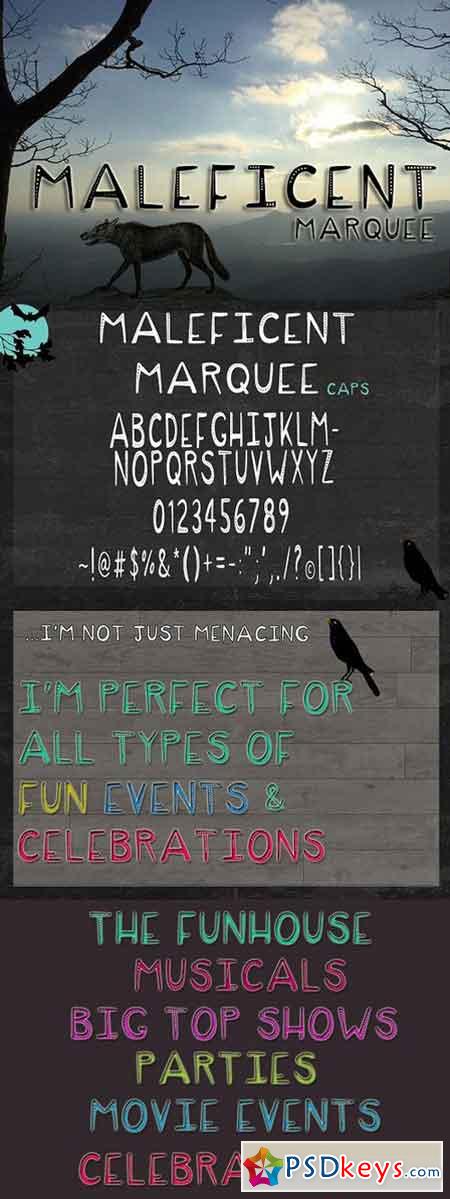 Maleficent Marquee Menacing Typeface 1563519