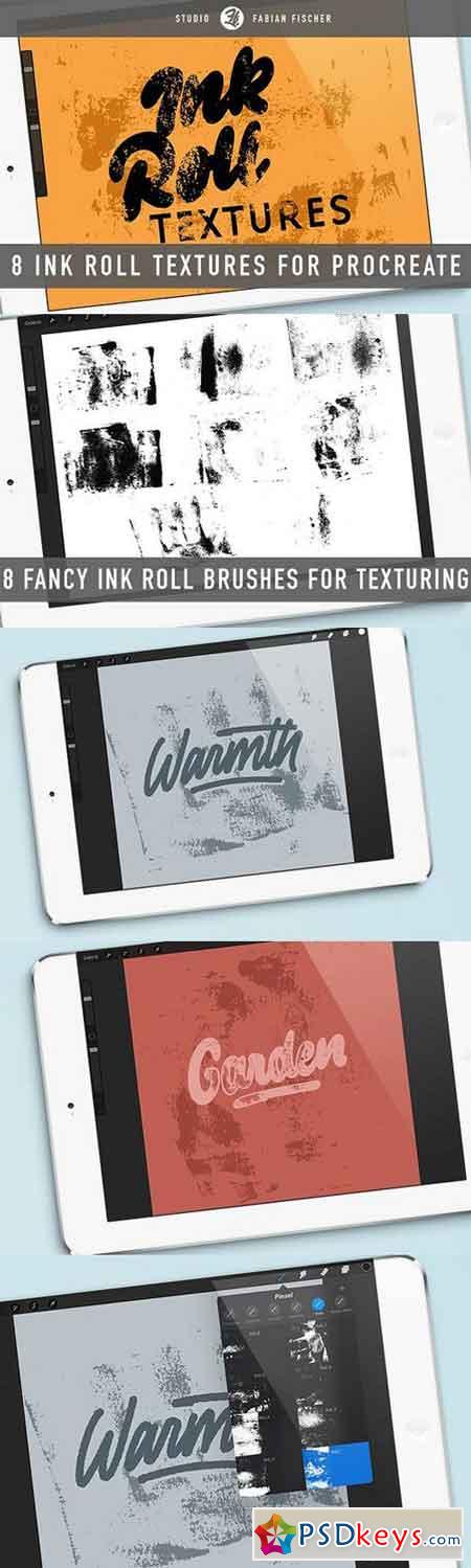 Ink roll textures for procreate app 1563614