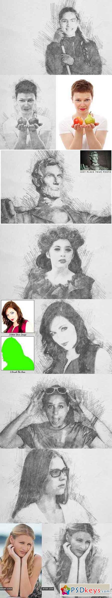 Pencil Sketch Photoshop Action 1586244