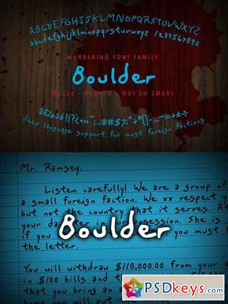 Murderino Boulder Script Typeface 1593051