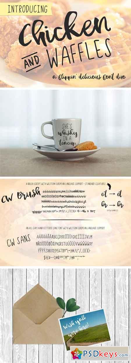 Chicken and Waffles Brush Script 1625547