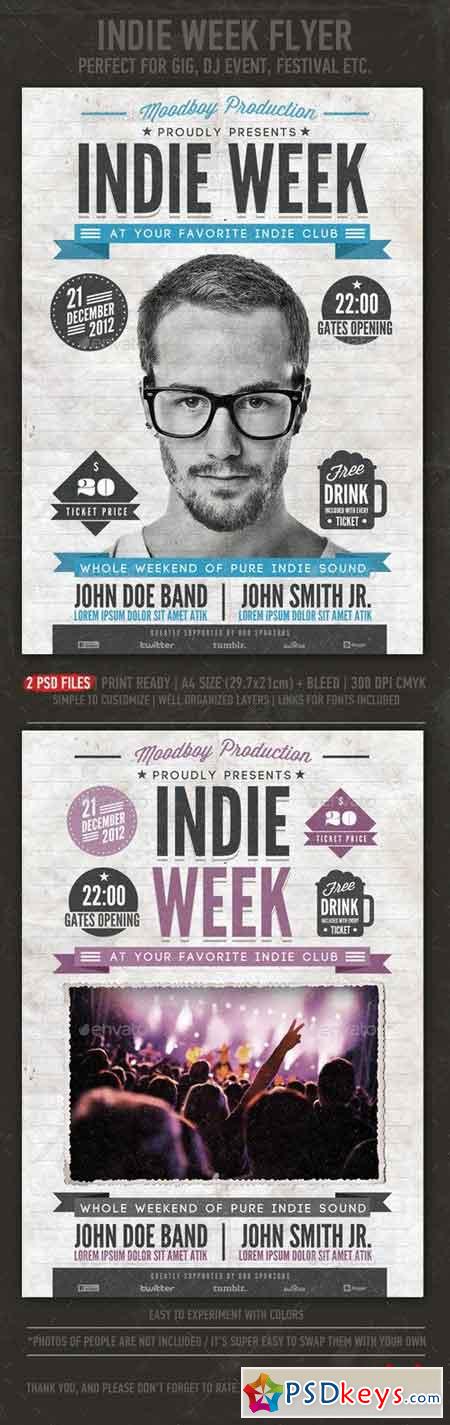 Indie Week Flyer Poster 3552627