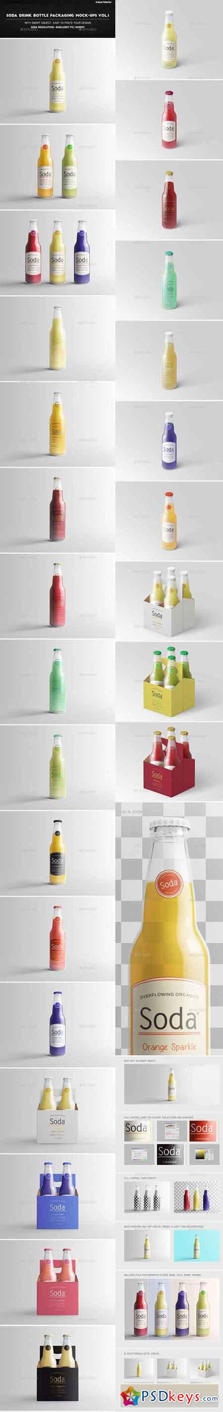Soda Drink Bottle Packaging Mock-Ups Vol.1 20258084