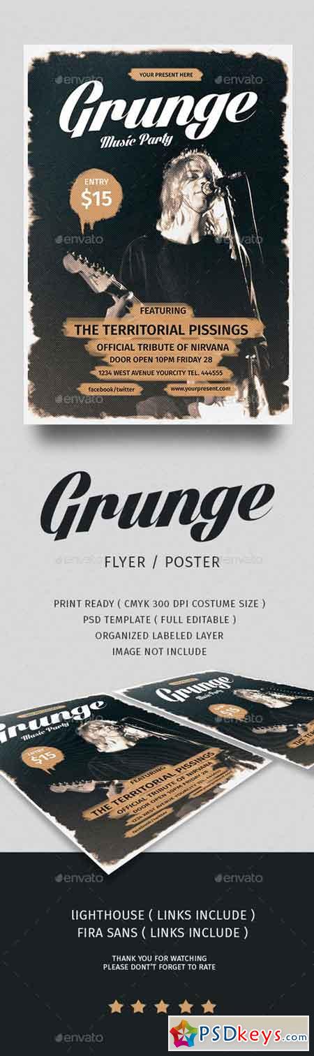 Grunge Music Flyer 14890112