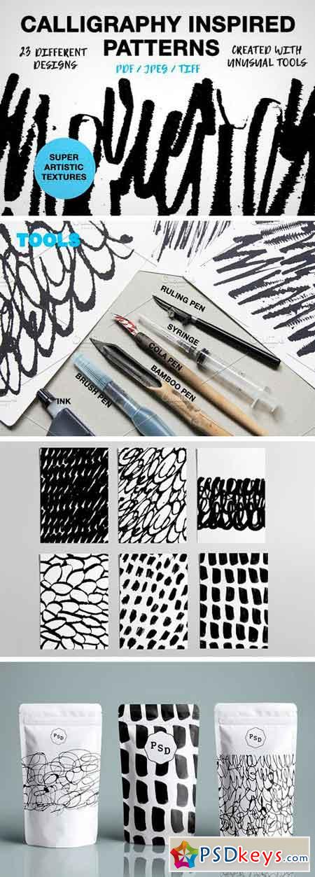 CALLIGRAPHY INSPIRED PATTERNS 1642381