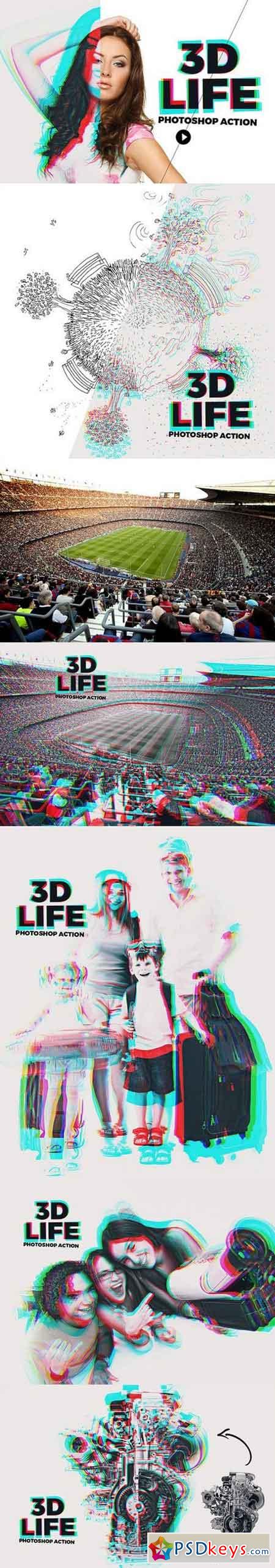 3D Life - Photoshop Action 1605107