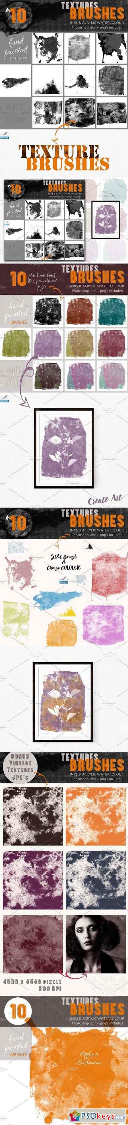 Textures Brushes- Inks & Acrylics 1596098