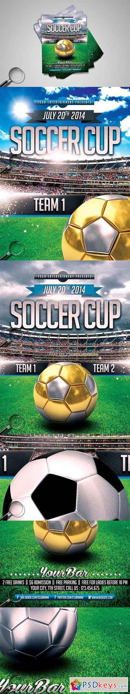 Soccer Cup Modern Flyer Template 1625438