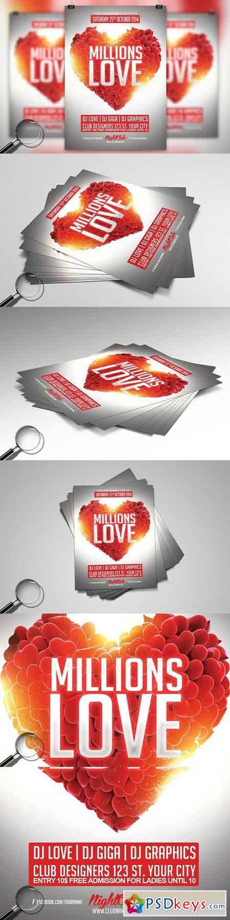 Millions Love Pure Flyer Template 1625386