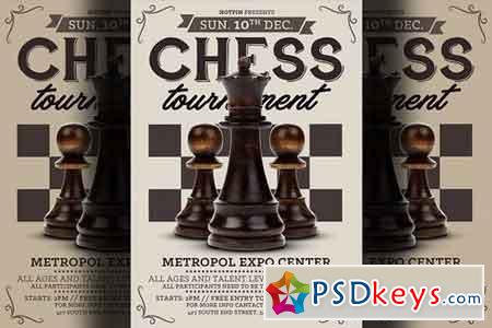 Chess Tournament Flyer Template 1317214