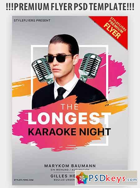 Karaoke Night V06 PSD Flyer Template