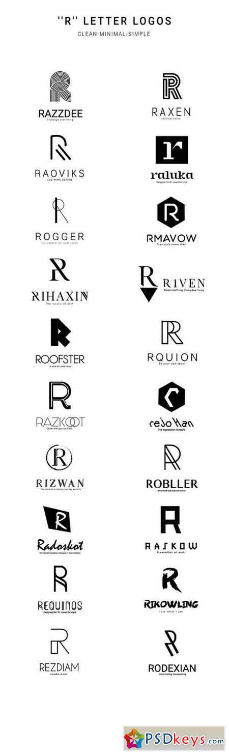 20 R Letter Alphabetic Logos 1325266