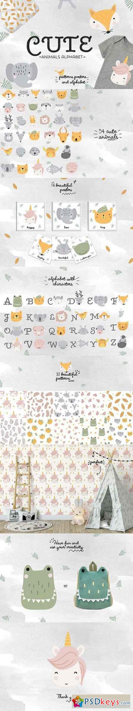 Cute animals alphabet 1618287