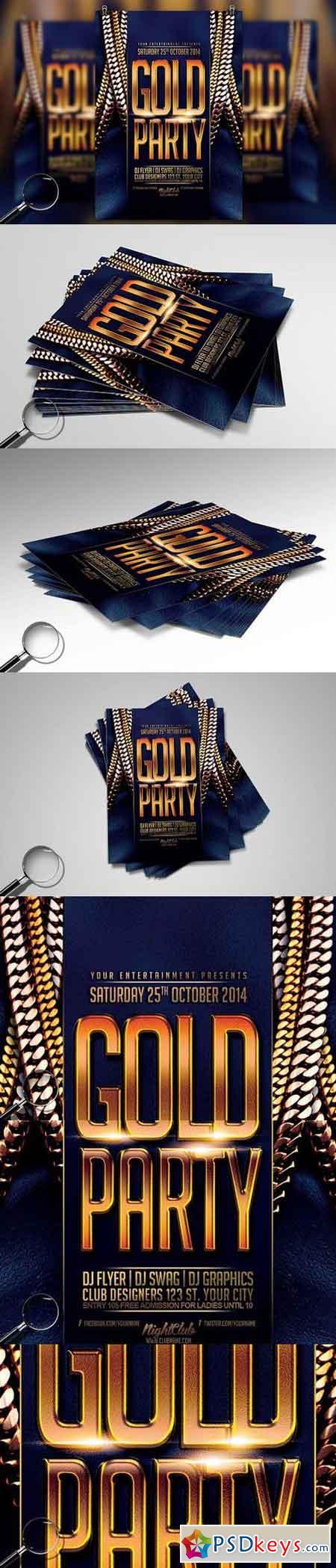 Gold Party Urban Flyer Template 1617976