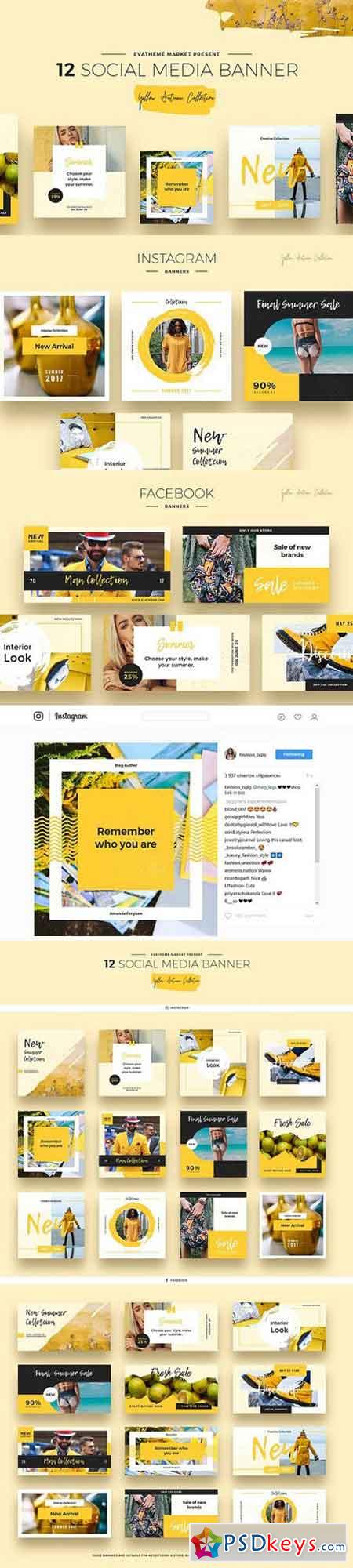 Yellow Autumn Social Media Designs 1616795