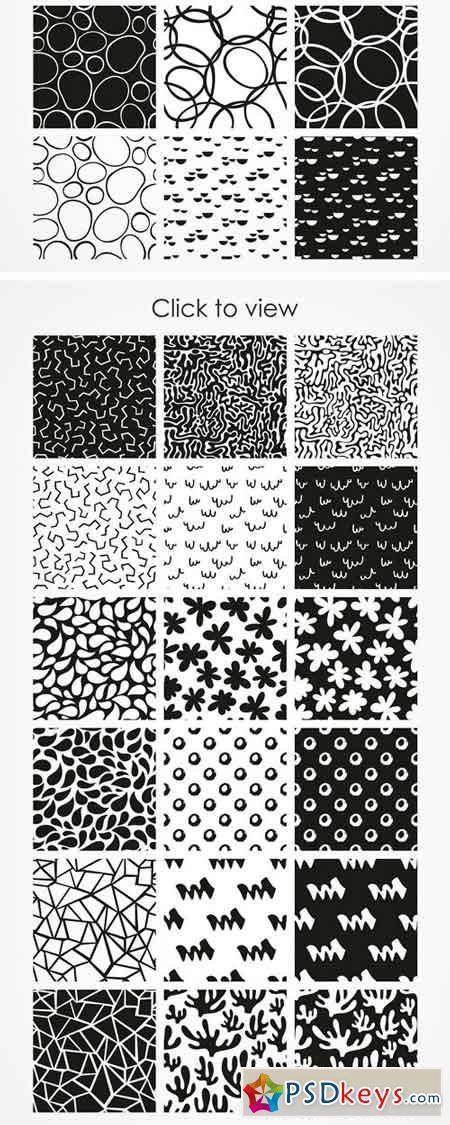 Set of Black and White Patterns 1624430