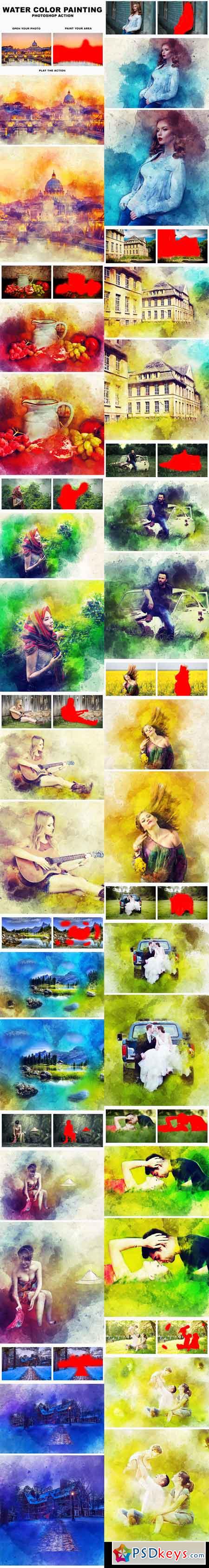 Water Color Painting Photoshop Action 20258661