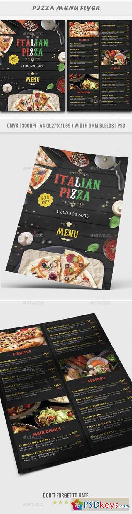 Pizza Menu Flyer Restaurant 20337476