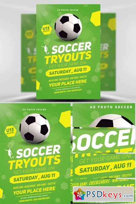 Soccer Tryouts Flyer Template