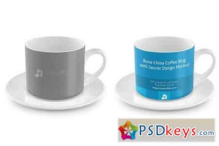 Coffee Cup With Saucer Design Mockup 1635330