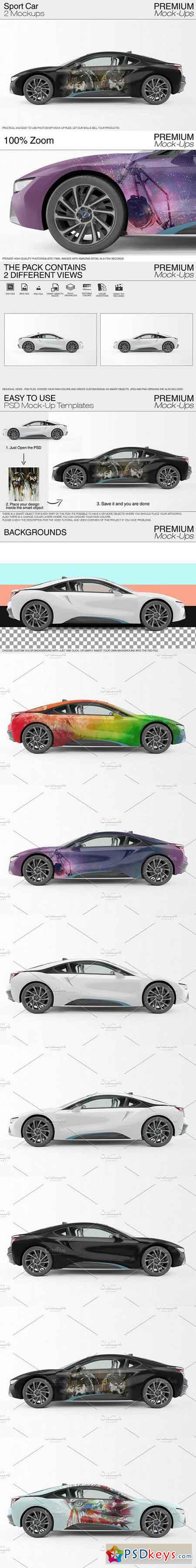 Download Sport Car Mockup 1626812 » Free Download Photoshop Vector ...